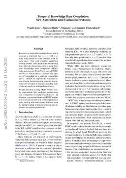 Temporal Knowledge Base Completion: New Algorithms and Evaluation
  Protocols