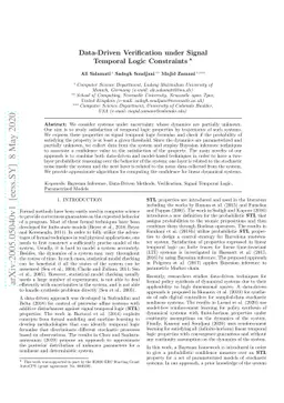 Data-Driven Verification under Signal Temporal Logic Constraints
