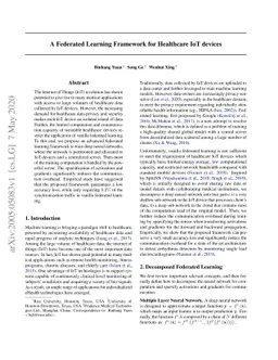 A Federated Learning Framework for Healthcare IoT devices