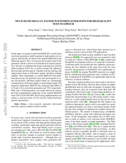 Multi-band MelGAN: Faster Waveform Generation for High-Quality
  Text-to-Speech