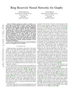 Ring Reservoir Neural Networks for Graphs