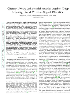 Channel-Aware Adversarial Attacks Against Deep Learning-Based Wireless
  Signal Classifiers