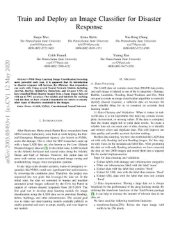 Train and Deploy an Image Classifier for Disaster Response