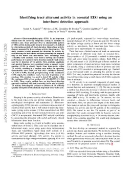 Identifying trace alternant activity in neonatal EEG using an
  inter-burst detection approach