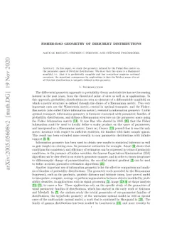 Fisher-Rao geometry of Dirichlet distributions