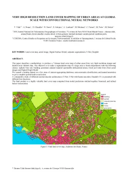 Very High Resolution Land Cover Mapping of Urban Areas at Global Scale
  with Convolutional Neural Networks