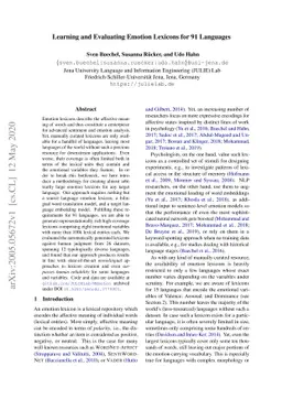 Learning and Evaluating Emotion Lexicons for 91 Languages
