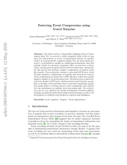 Fostering Event Compression using Gated Surprise