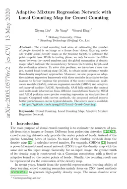 Adaptive Mixture Regression Network with Local Counting Map for Crowd
  Counting