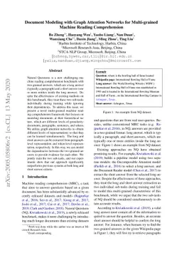 Document Modeling with Graph Attention Networks for Multi-grained
  Machine Reading Comprehension