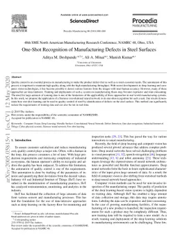 One-Shot Recognition of Manufacturing Defects in Steel Surfaces