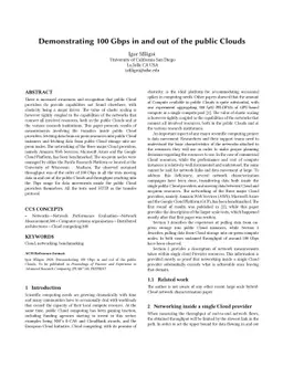Demonstrating 100 Gbps in and out of the public Clouds