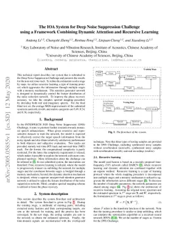 The IOA System for Deep Noise Suppression Challenge using a Framework
  Combining Dynamic Attention and Recursive Learning