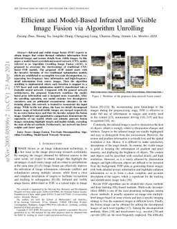 Efficient and Model-Based Infrared and Visible Image Fusion Via
  Algorithm Unrolling