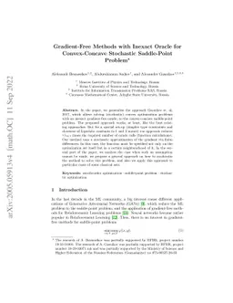 Gradient-Free Methods for Saddle-Point Problem