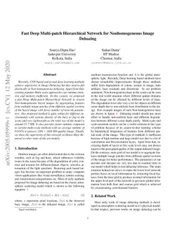 Fast Deep Multi-patch Hierarchical Network for Nonhomogeneous Image
  Dehazing