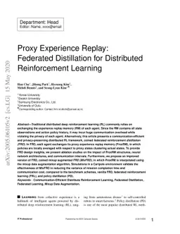 Proxy Experience Replay: Federated Distillation for Distributed
  Reinforcement Learning