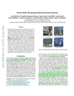 Project RISE: Recognizing Industrial Smoke Emissions