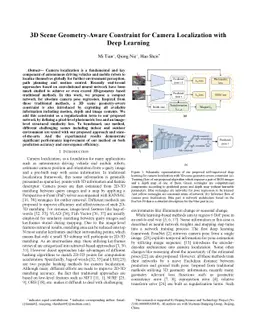 3D Scene Geometry-Aware Constraint for Camera Localization with Deep
  Learning