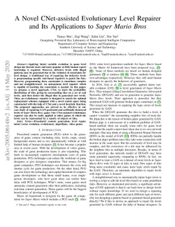 A Novel CNet-assisted Evolutionary Level Repairer and Its Applications
  to Super Mario Bros