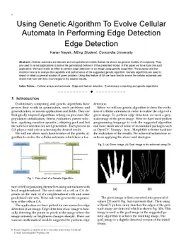 Using Genetic Algorithm To Evolve Cellular Automata In Performing Edge
  Detection