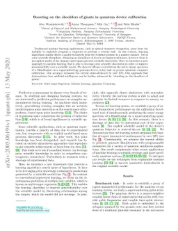 Boosting on the shoulders of giants in quantum device calibration