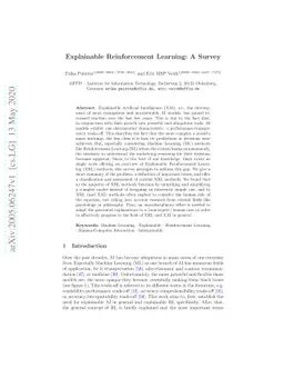 Explainable Reinforcement Learning: A Survey