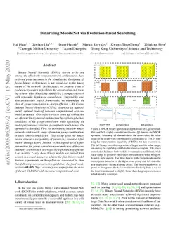 Binarizing MobileNet via Evolution-based Searching