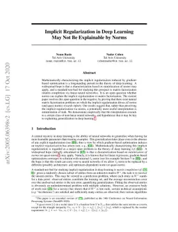Implicit Regularization in Deep Learning May Not Be Explainable by Norms