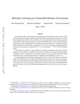 Robustly Learning any Clusterable Mixture of Gaussians