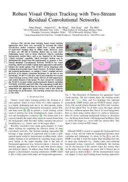 Robust Visual Object Tracking with Two-Stream Residual Convolutional
  Networks