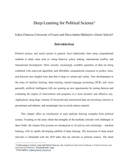 Deep Learning for Political Science