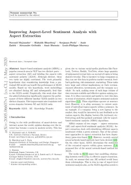 Improving Aspect-Level Sentiment Analysis with Aspect Extraction