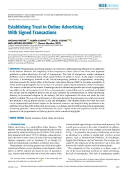 Establishing Trust in Online Advertising with Signed Transactions