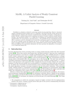 MixML: A Unified Analysis of Weakly Consistent Parallel Learning