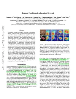 Domain Conditioned Adaptation Network