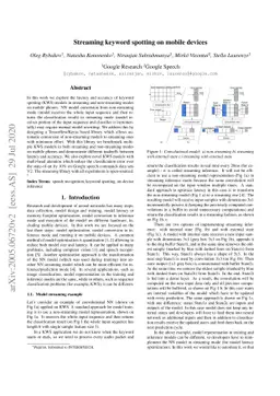 Streaming keyword spotting on mobile devices
