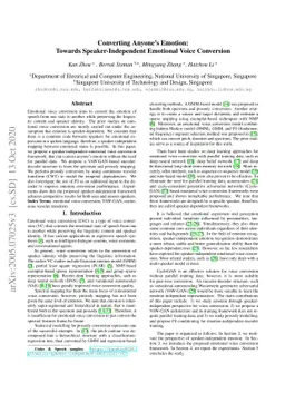 Converting Anyone's Emotion: Towards Speaker-Independent Emotional Voice
  Conversion