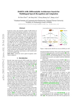 DARTS-ASR: Differentiable Architecture Search for Multilingual Speech
  Recognition and Adaptation