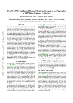 ECAPA-TDNN: Emphasized Channel Attention, Propagation and Aggregation in
  TDNN Based Speaker Verification