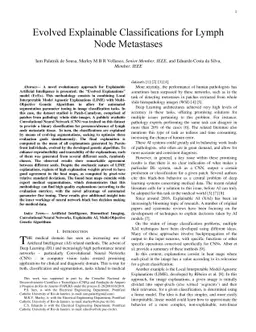 Evolved Explainable Classifications for Lymph Node Metastases