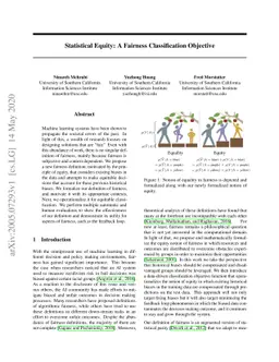 Statistical Equity: A Fairness Classification Objective
