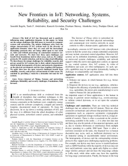 New Frontiers in IoT: Networking, Systems, Reliability, and Security
  Challenges