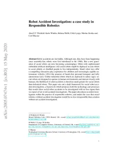 Robot Accident Investigation: a case study in Responsible Robotics