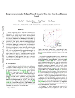Progressive Automatic Design of Search Space for One-Shot Neural
  Architecture Search