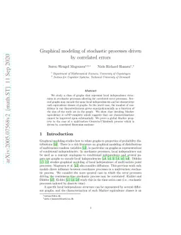 Graphical modeling of stochastic processes driven by correlated errors