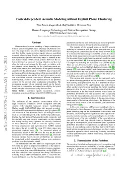 Context-Dependent Acoustic Modeling without Explicit Phone Clustering