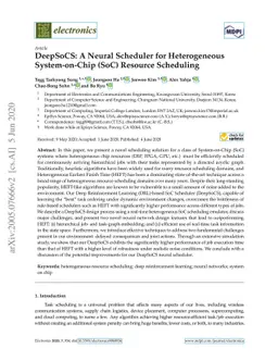 DeepSoCS: A Neural Scheduler for Heterogeneous System-on-Chip (SoC)
  Resource Scheduling