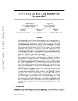 How to Close Sim-Real Gap? Transfer with Segmentation!