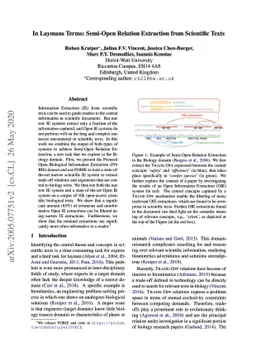 In Layman's Terms: Semi-Open Relation Extraction from Scientific Texts